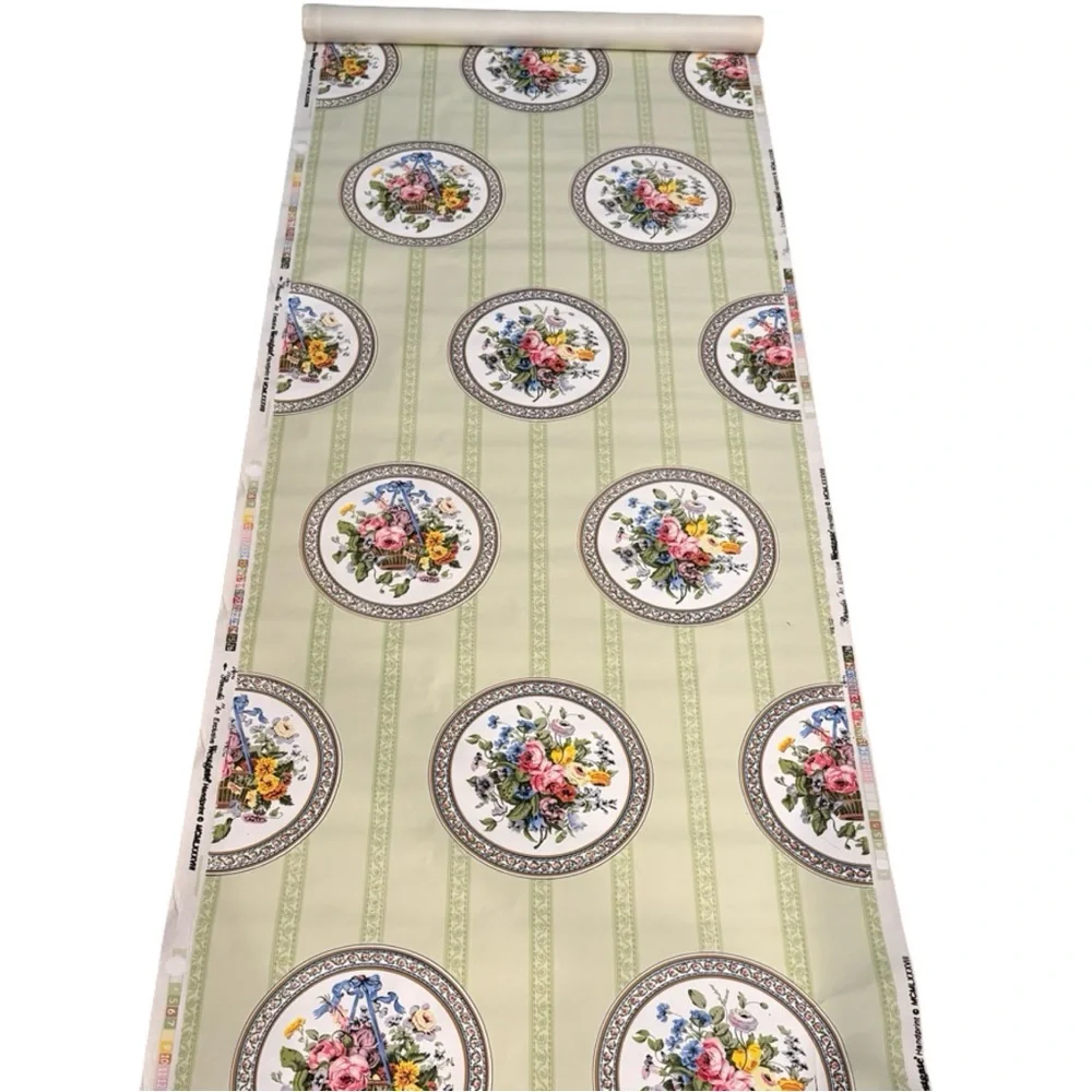 Westgate Vintage Wallpaper Hand Printed Floral Design Croquette 1988 Rare Find